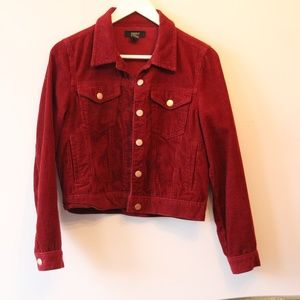 BYE BYE SALE Burgundy Corduroy Jacket